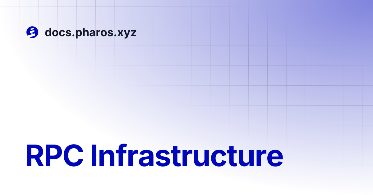 RPC Infrastructure | docs.pharos.xyz