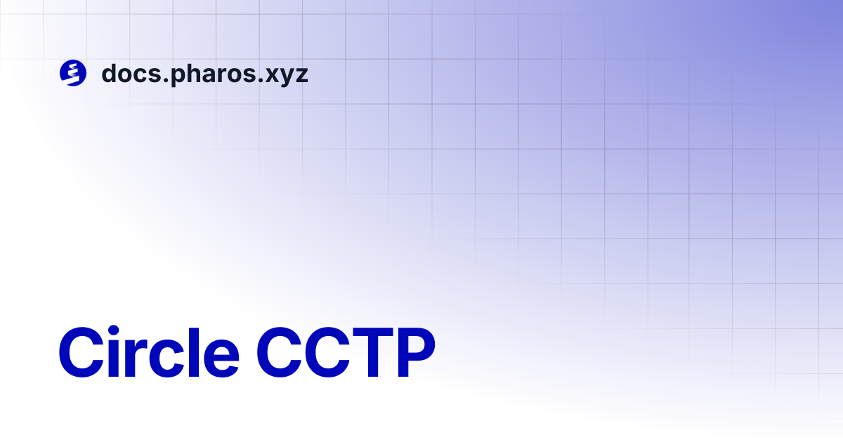 Circle CCTP | docs.pharos.xyz